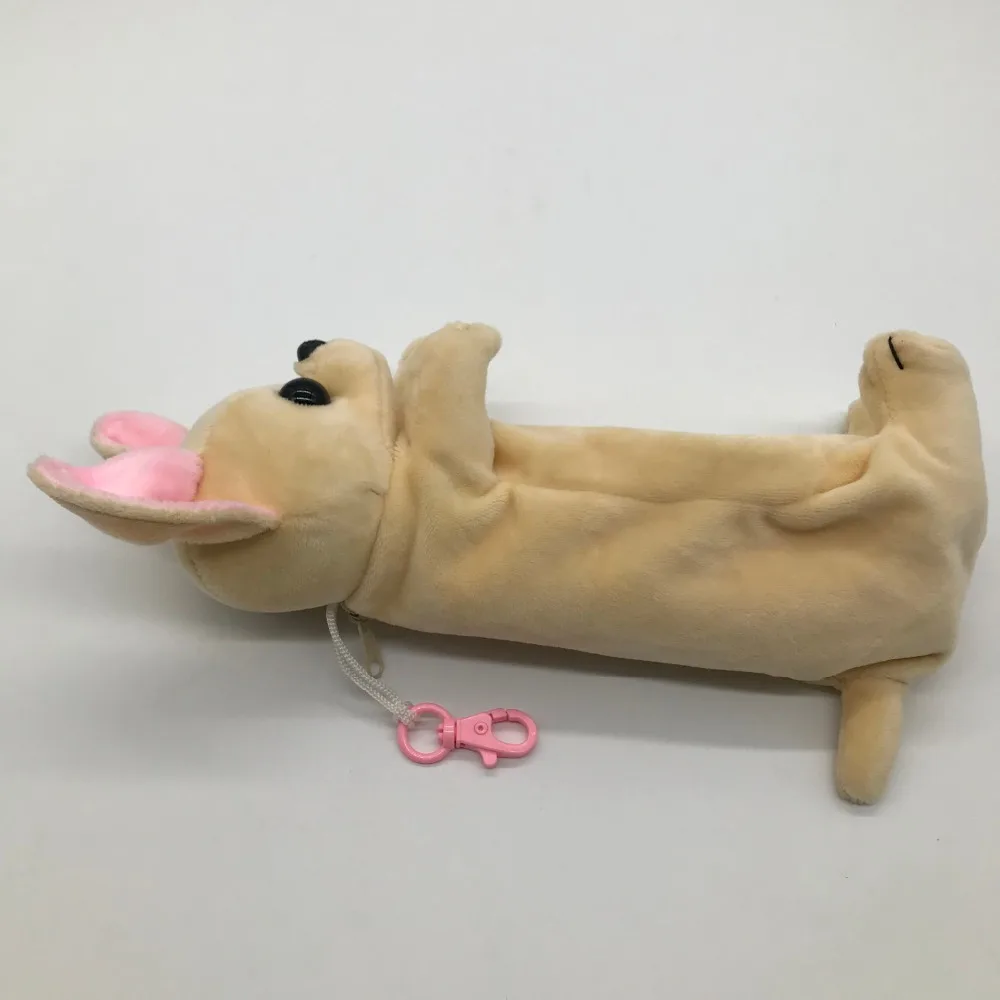 
Plush Animal School Pencil Bags Plush Dog shape plush pencil case 