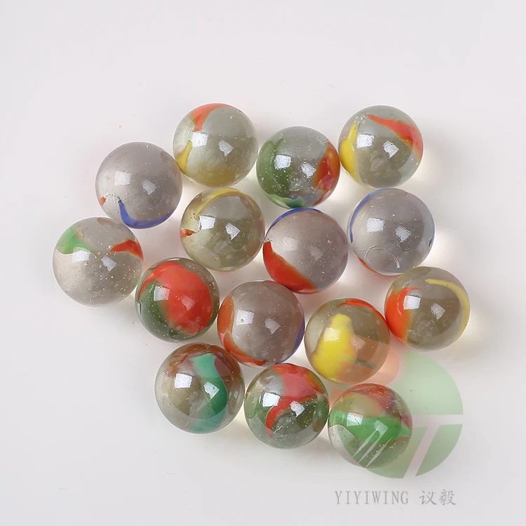 Cat eye glass marbles for game playing 1.6cm glass beads solid glass marbles colorful ball toy