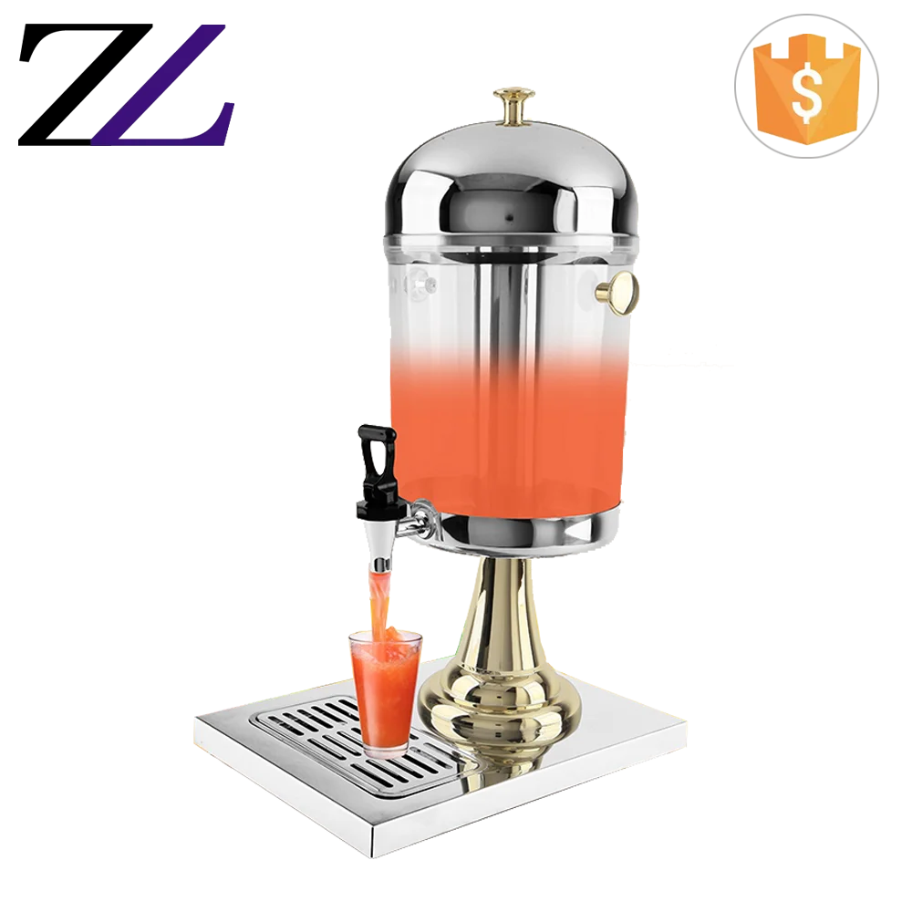 Juicer drinking beverage fruit dispenser machine buffet one tank two tank chilled 3 compartment multi drink dispenser with ice