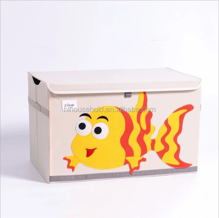 Super Cute Cow Design Canvas Kids Toy Organizer Baby Clothing Storage Box