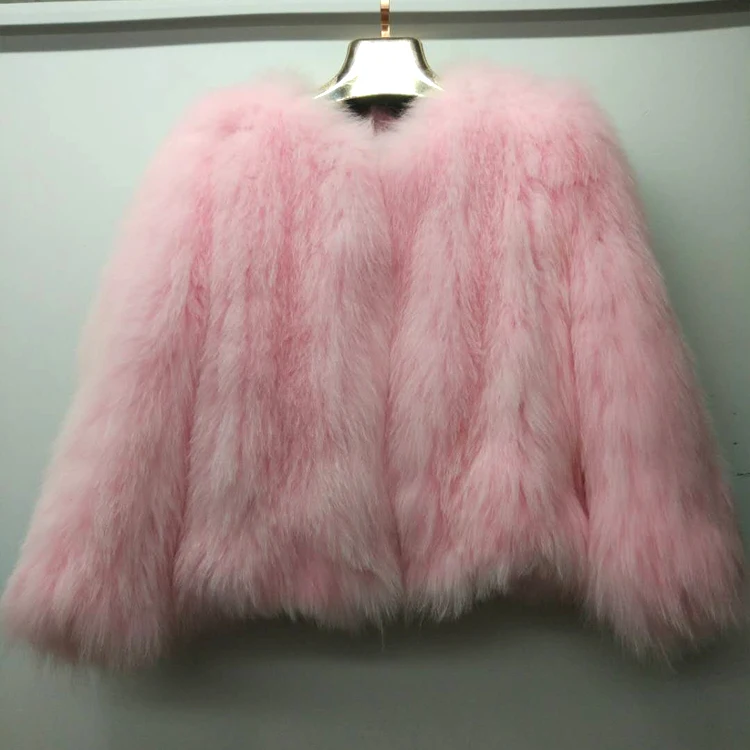 Wholesale Fox Fur Jacket Coat Hand Knit Women Real Fox Fur Winter Coat Custom Winter Lady Fur Coat
