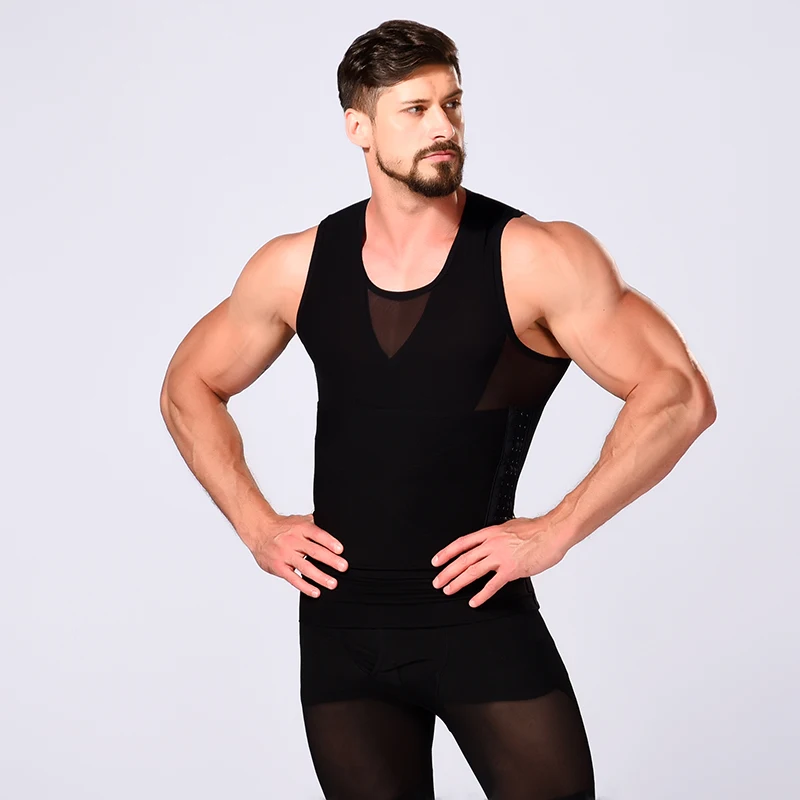 
High Powernet 3 Row Hook And Eye Clasps Belt Vest man shapers mane shapewear 