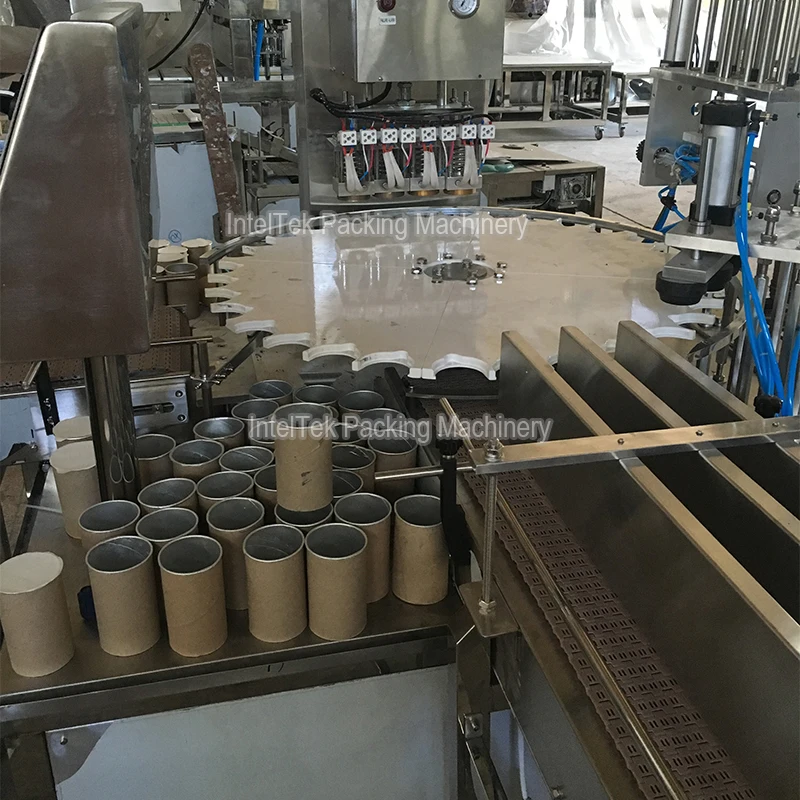 Rotary Type Potato Chips Paper Canister Sealing Can Seaming Machine