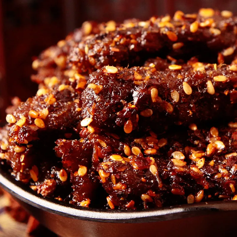 
Shu Dao Xiang Wholesale Abibaba Bulk Buy From China 100g Dried Meat Of Beef BBQ Flavor Spicy Food Jerky 