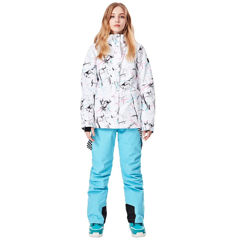 Fashionable warm women ski jacket outdoor