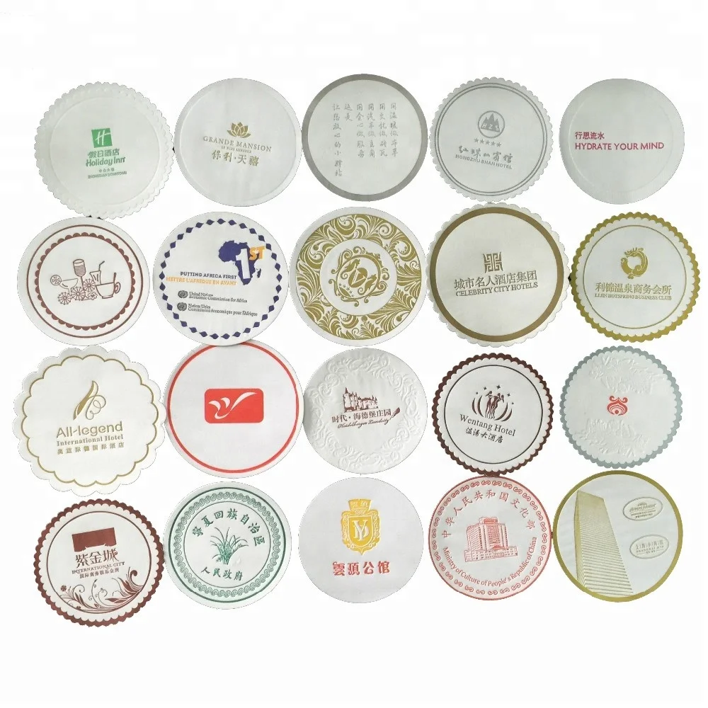 Custom recycled absorbent beer mat board coaster 1mm 2 mm paper coaster