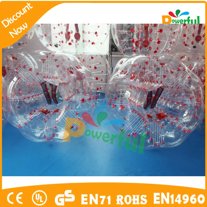 Blue and pink color bubble football, human bumper ball for adult or kids