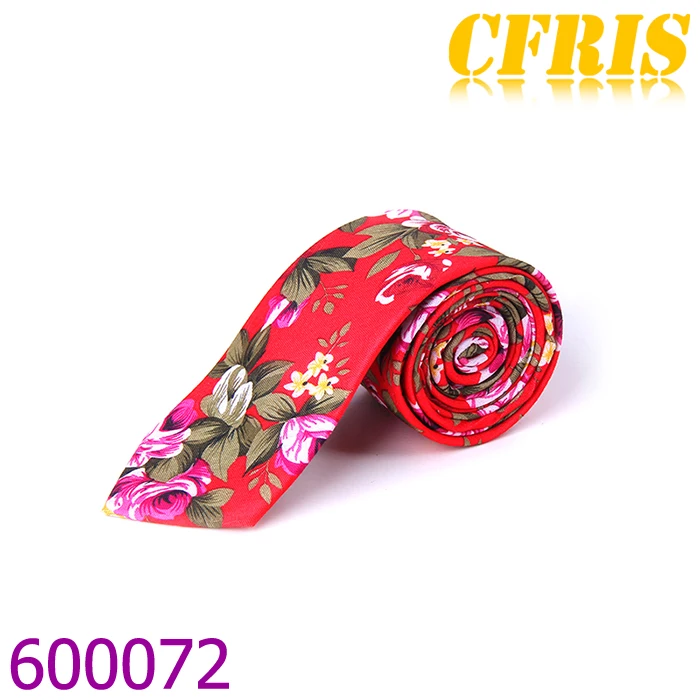 Качественные ткани для галстука, галстук из 100% хлопка, жаккардовый галстук с цветочным рисунком