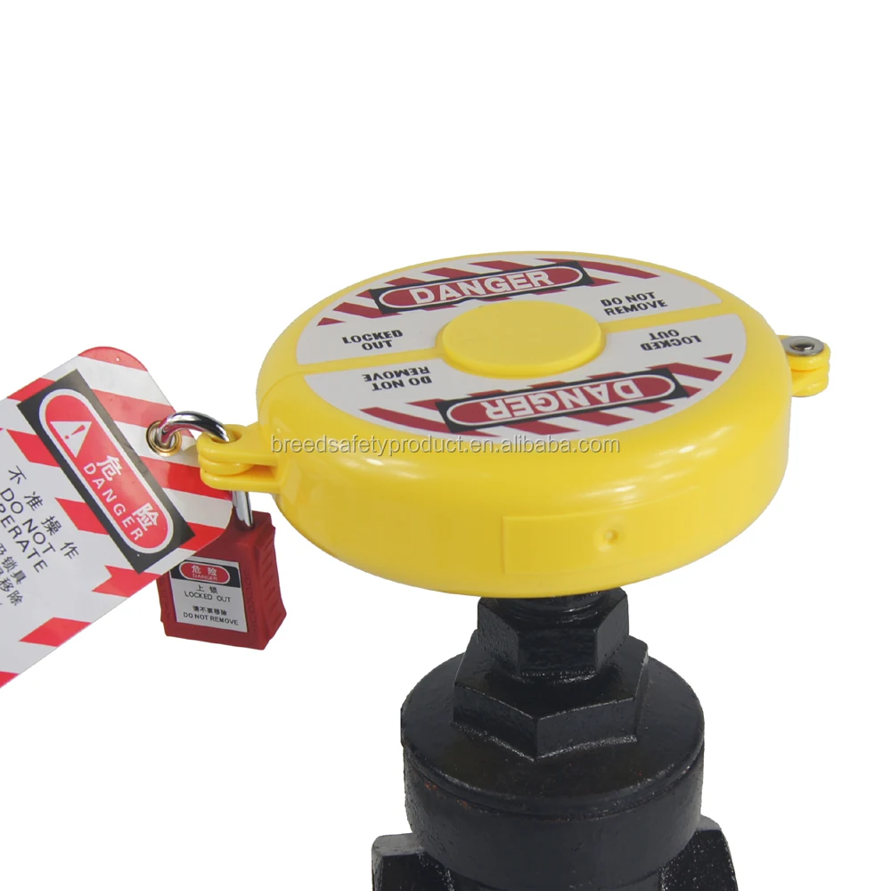 BREED Safety Yellow Gate Valve Lockout LOTO Lock Device F15