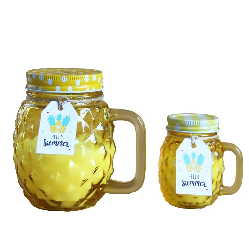 Citronella outdoor garden scented candles Multi Scents Pineapple Mason Jar candles