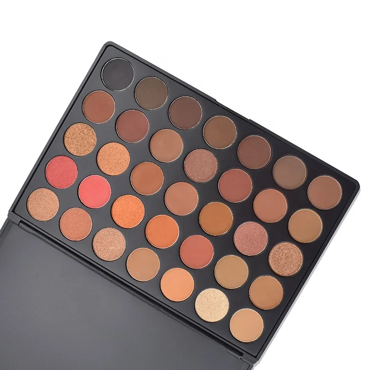 Wholesale black makeup manufacturer 35 color cheap mineral makeup palette top selling eyeshadow palette