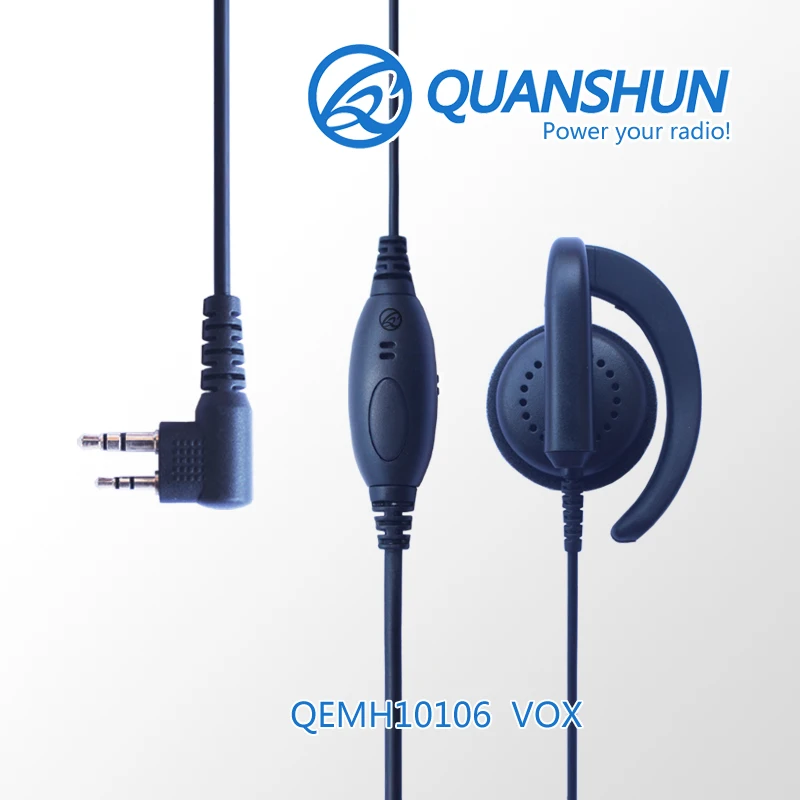 
2 way radio Over-the-Ear Earset with Boom Mic/In-Line PTT/VOX Switch ( QEMH10106Vox) 