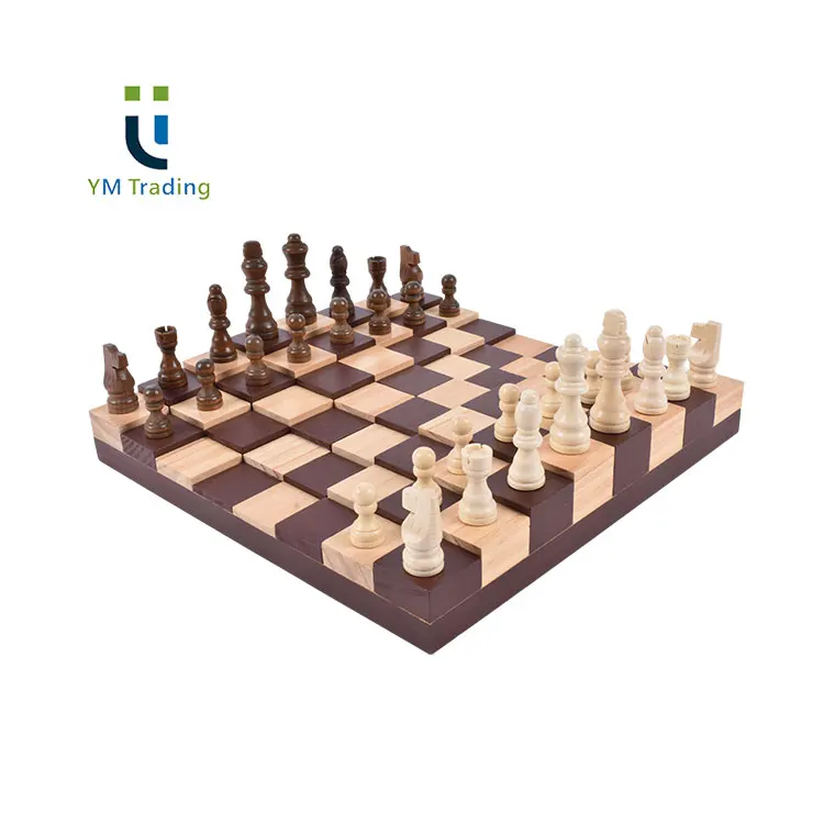 YUMING New Design 3D Version Chess Game Set Big Wooden Chess Board Powerful Chess
