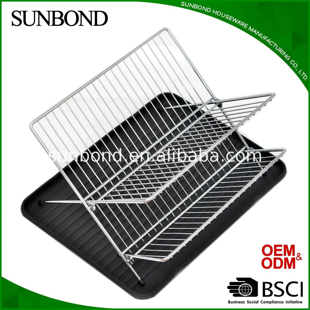 
Manufacturer large dish drainer with drip tray cutlery holder kitchen sink rack plate 