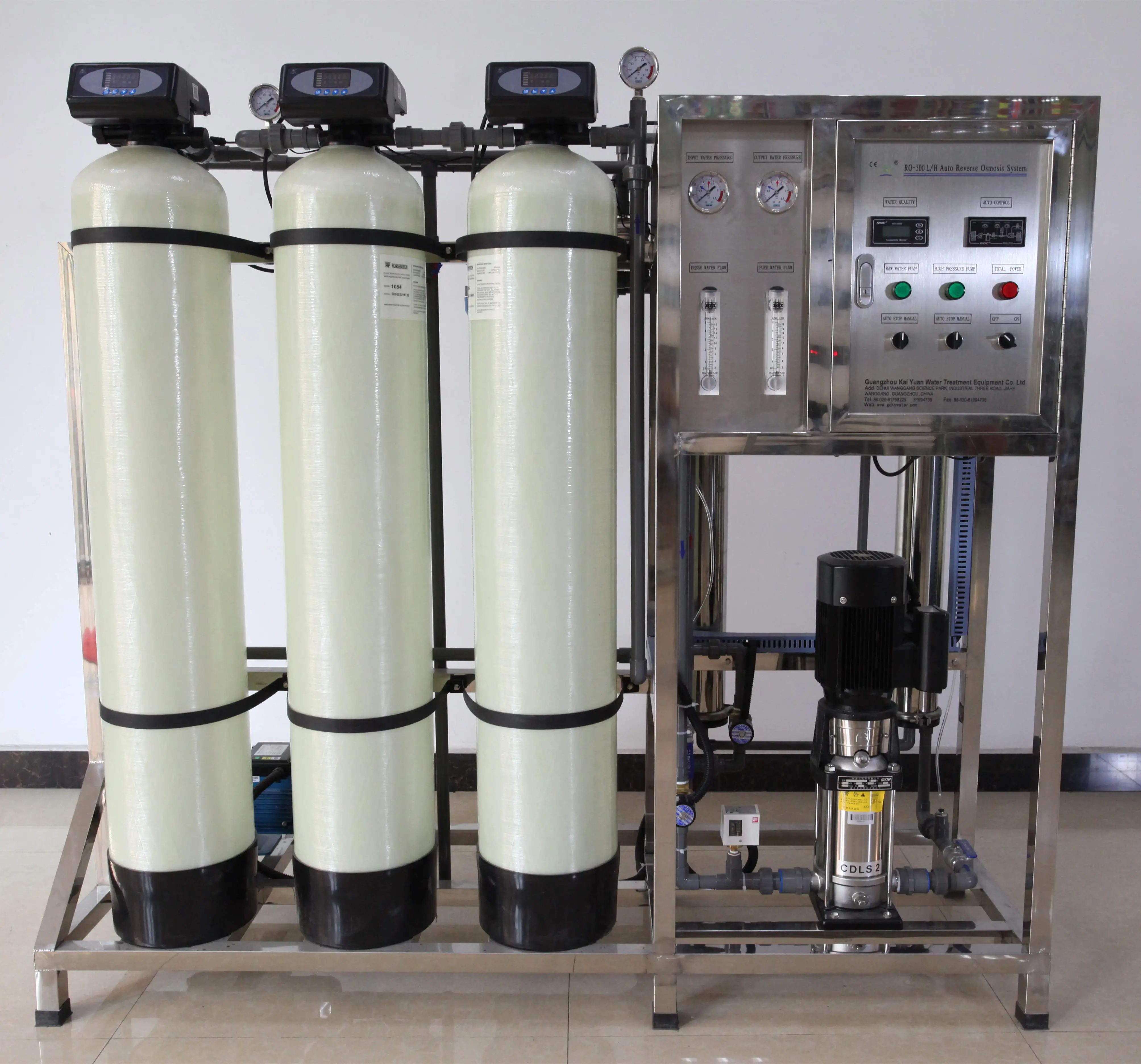 500LPH Mineral Water Filtration Filter RO Electrodialysis Equipment Battery Reverse Osmosis System Treatment Plant