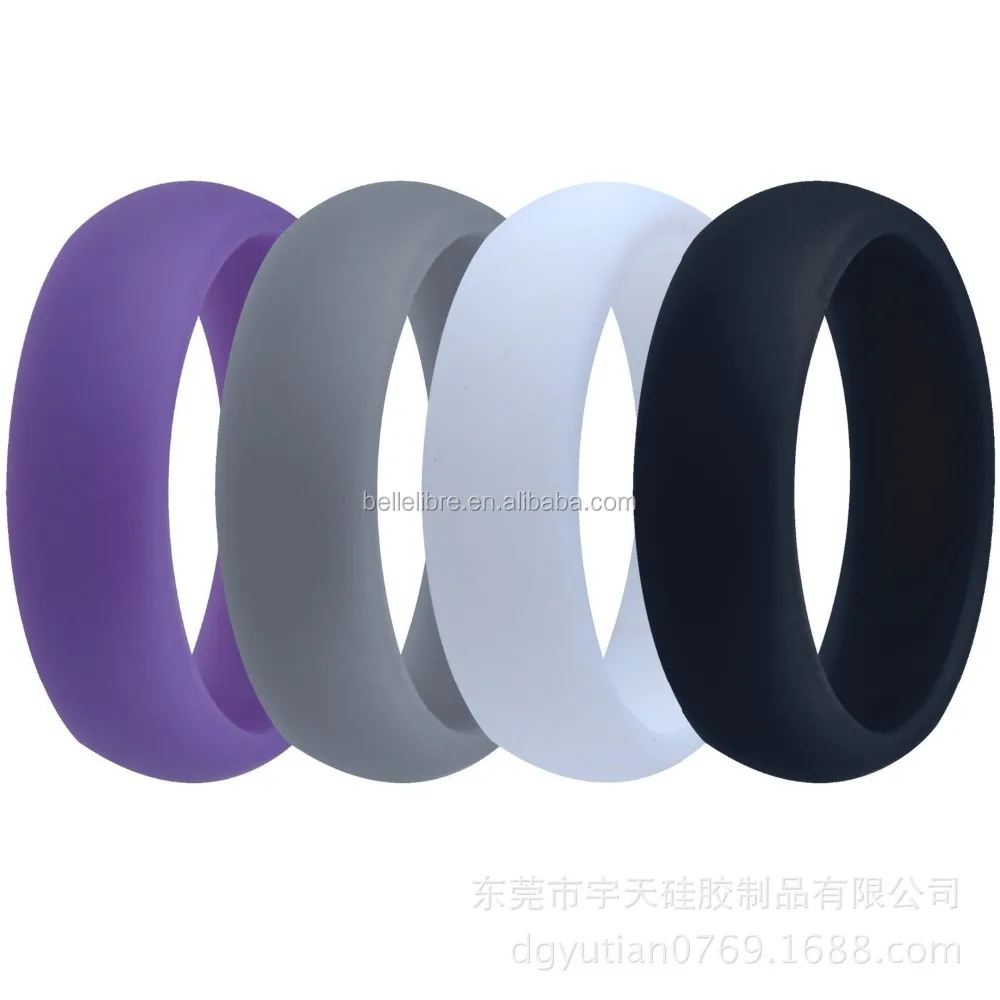Wedding Ring Wholesale Cheap Customized High Quality Exquisite Silicone Cute Custom Logo Women Silicone Band Rings Metal Color