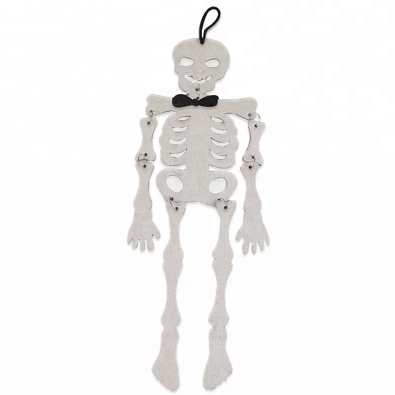 High Quality Halloween Scary Skeleton Pattern Props Hanging Bones Spooky Halloween Party Decoration