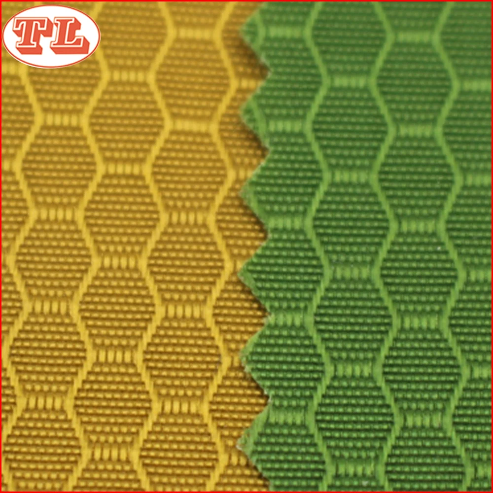 dwr 210D Hexagonal football pattern nylon ripstop fabric with PU coated