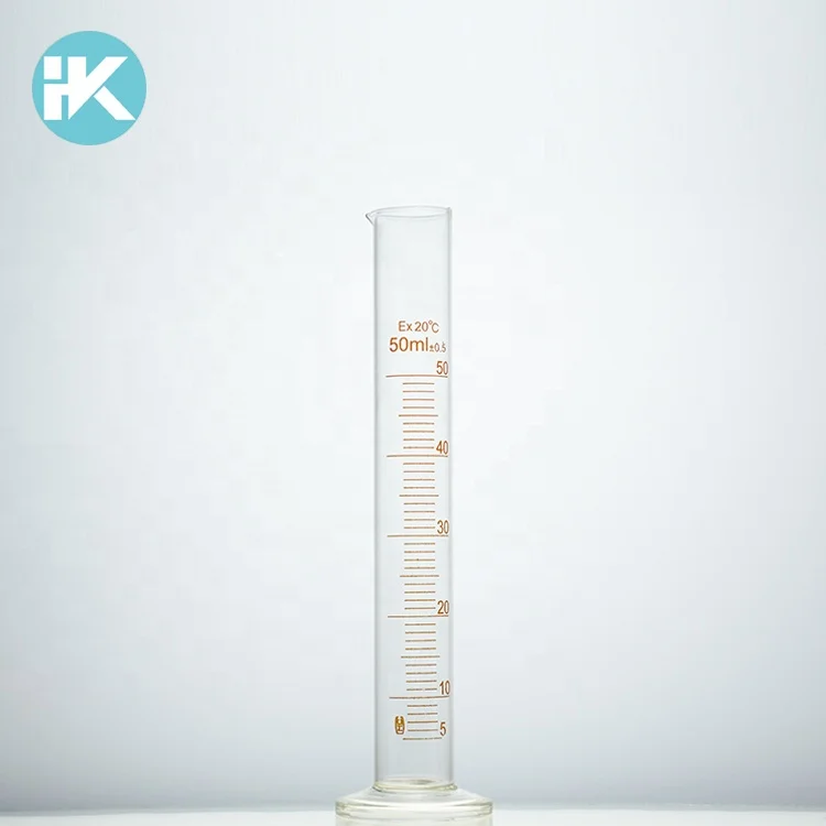 Huke индивидуальные лабораторные принадлежности Высокое качество 3,3 boro 50 мл стекло измерительный цилиндр