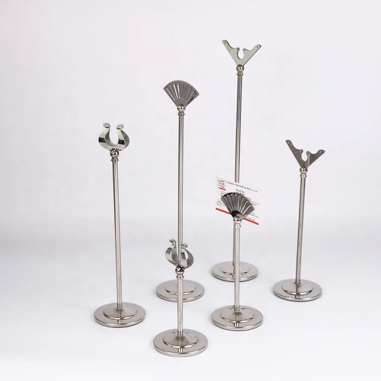 Pack Wire Shape Picture Stand Place Cardholder Tabletop Menu Reserved Table  Number Card Holders