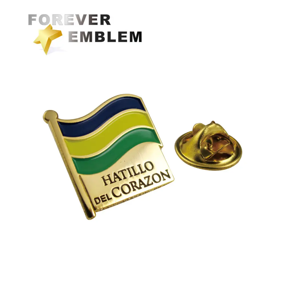 Дешевые обычай мягкая эмаль контактный, золотое покрытие контакты флаг для брошь