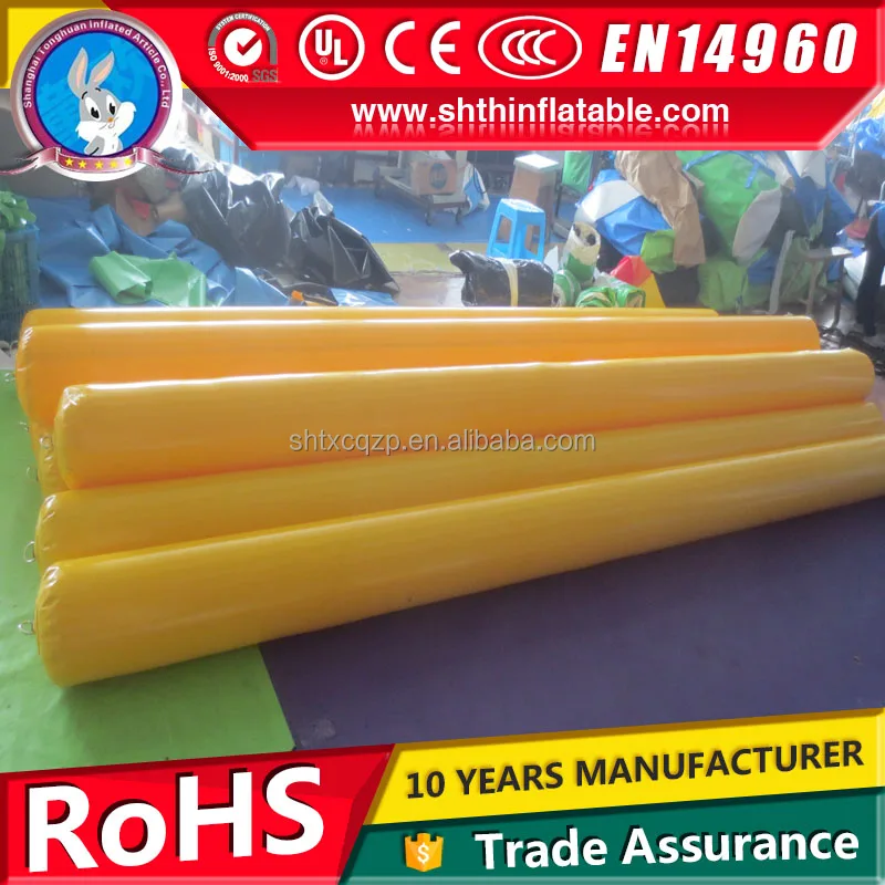 Inflatable floating cylinder marker buoy water barrier tube swim buoy long tube buoys