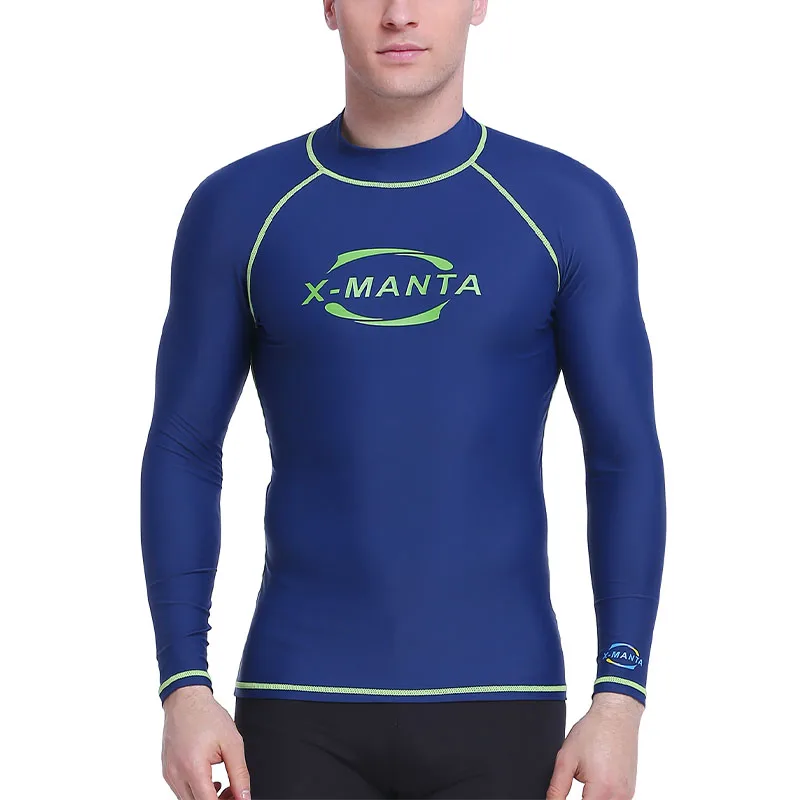 
Wholesale High Quality Custom Design Long Sleeves Blocked Rash Guard Shirt Mens Protection Swimsuits Surf 