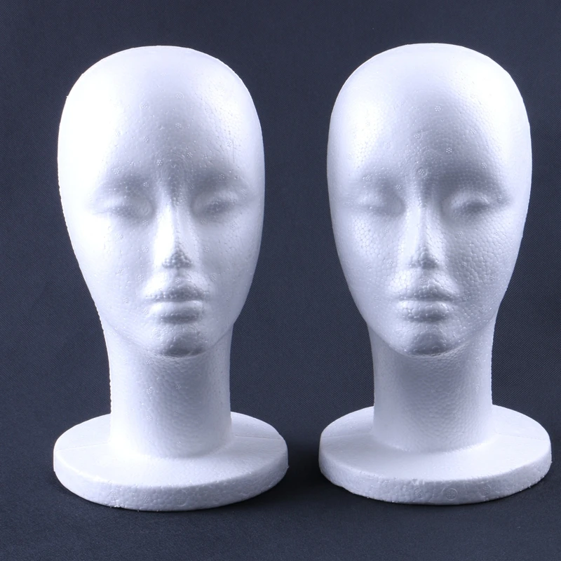 XUCHANG HARMONY White Hair Wigs Hats and Jewellery Display Styrofoam Mannequin Foam Head 1 to 2 Working Days