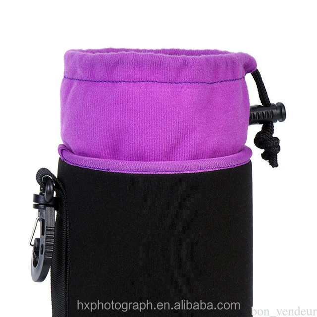 Wholesale Waterproof Drawstring Printed Logo Waterproof Neoprene DSLR Camera Lens Pouch
