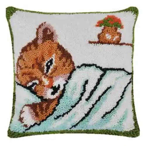 Подушка для вышивки крестиком/салфетка «Сделай своими руками», Набор для вышивки, набор ковров с крючком с защелкой/Вышитая Подушка с цветком