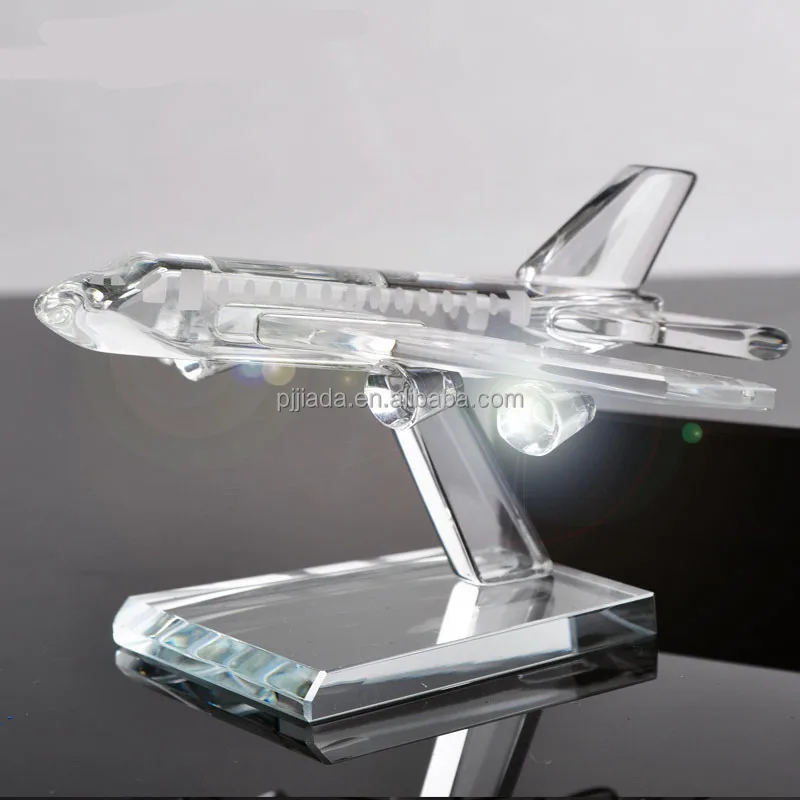 Crystal Verisimilar Plane Model Aircraft Miniature Glass Ornaments Gifts Home Decoration Accessories