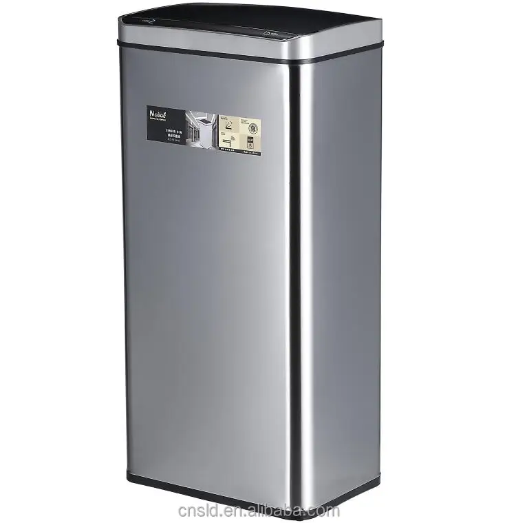 Мусорная корзина из нержавеющей стали с автоматическим бесконтактным датчиком 13 галлонов 48 л