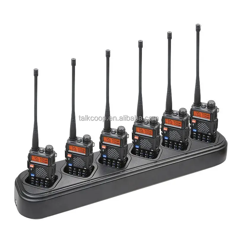 Двухстороннее радио UV-5R шестисторонняя банк настольное зарядное устройство для иди и болтай Walkie talkie “иди и UV-5R UV-5RE UV-5RA шесть драйвер для зарядного устройства с веб-камерой и сетевого кабеля