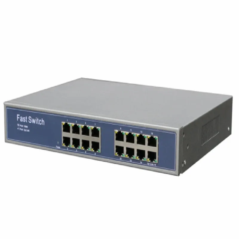 OEM 16 port reverse POE switch with fixed vlan for ftth/fttb