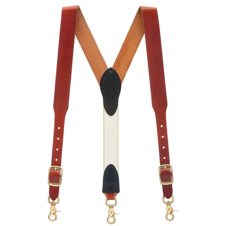 FREE SAMPLE FACTORY PRICE X-back Adjustable Straight Clip Mens Black Elastic Leather Braces Suspenders
