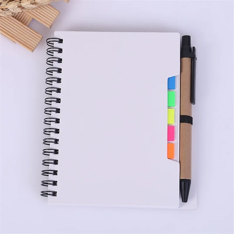 Cheap wholesale a5 bulk spiral notebook with ball pen
