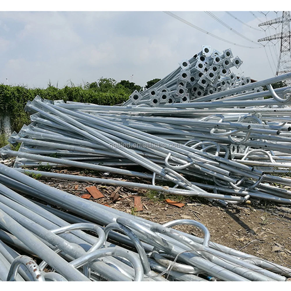4m 6m 9m 12 meter Hot Dip Galvanized Steel Street Light Pole Square Court Stadium High Mast LED Pole Light