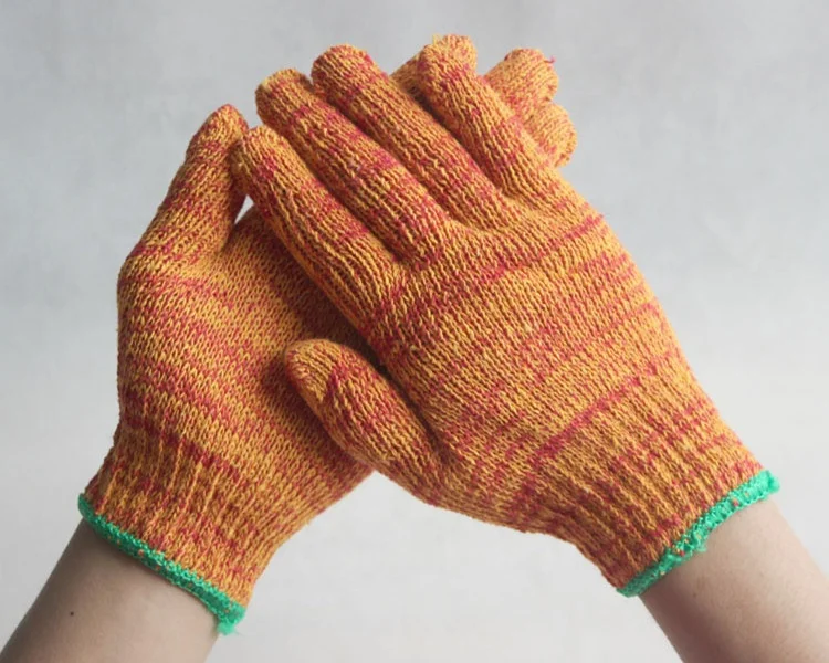 7 gauge colorful  cotton  gloves 600g