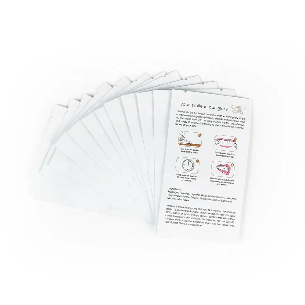 14 Pack Non Peroxide Gel Strips And Dry Strips Dental Care Tooth Whiten Strips For Teeth Whitening