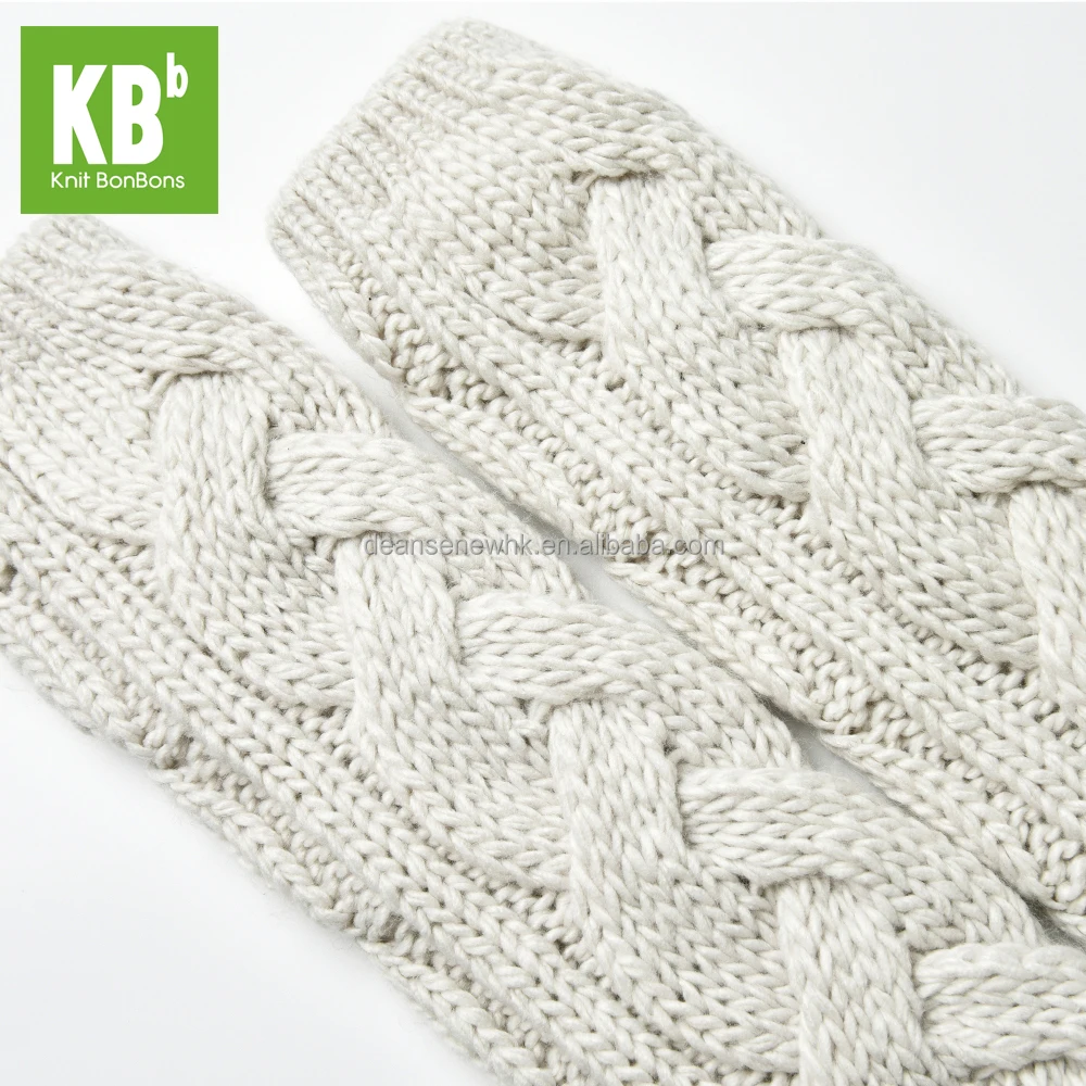 
100% Acrylic Cable Winter Adult Knitted Arm Warmer mitten 