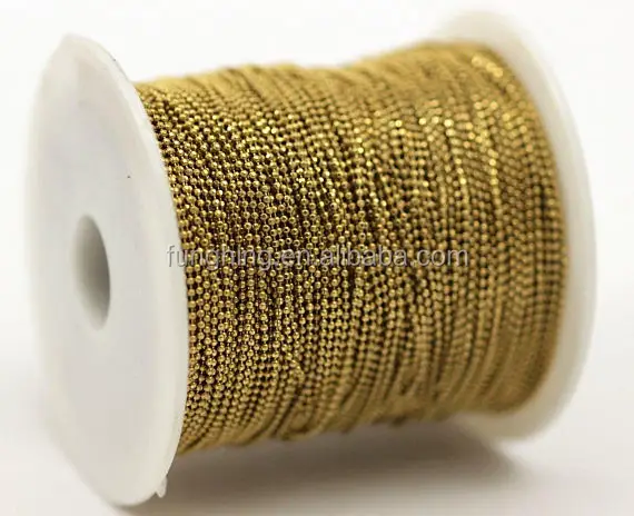 1mm Raw Brass Ball Chain with lead free cadmium free