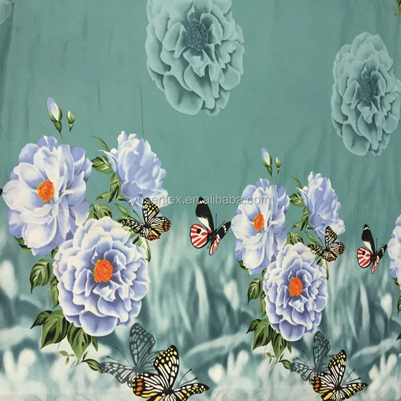 Microfiber 100%polyester 3d disperse printed textile material bedding african wax prints fabric bed sheet cloth