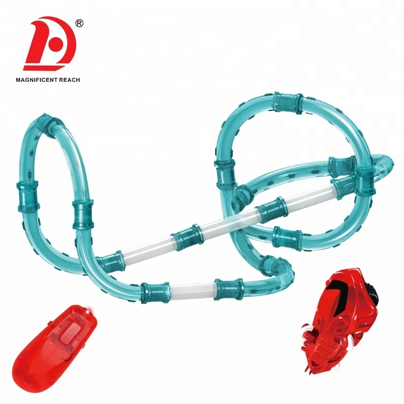 HUADA 2023 Wholesale  Pipes Car Toy Electric Slot Car Assembly Racing Track Set Toy for Boy