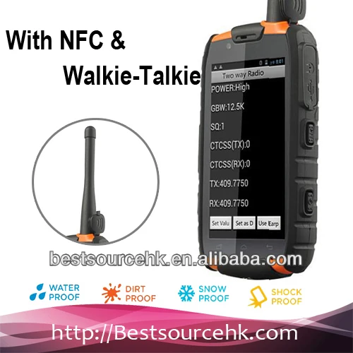 2014 НФК waterroof прочный телефон андроид Две сим-