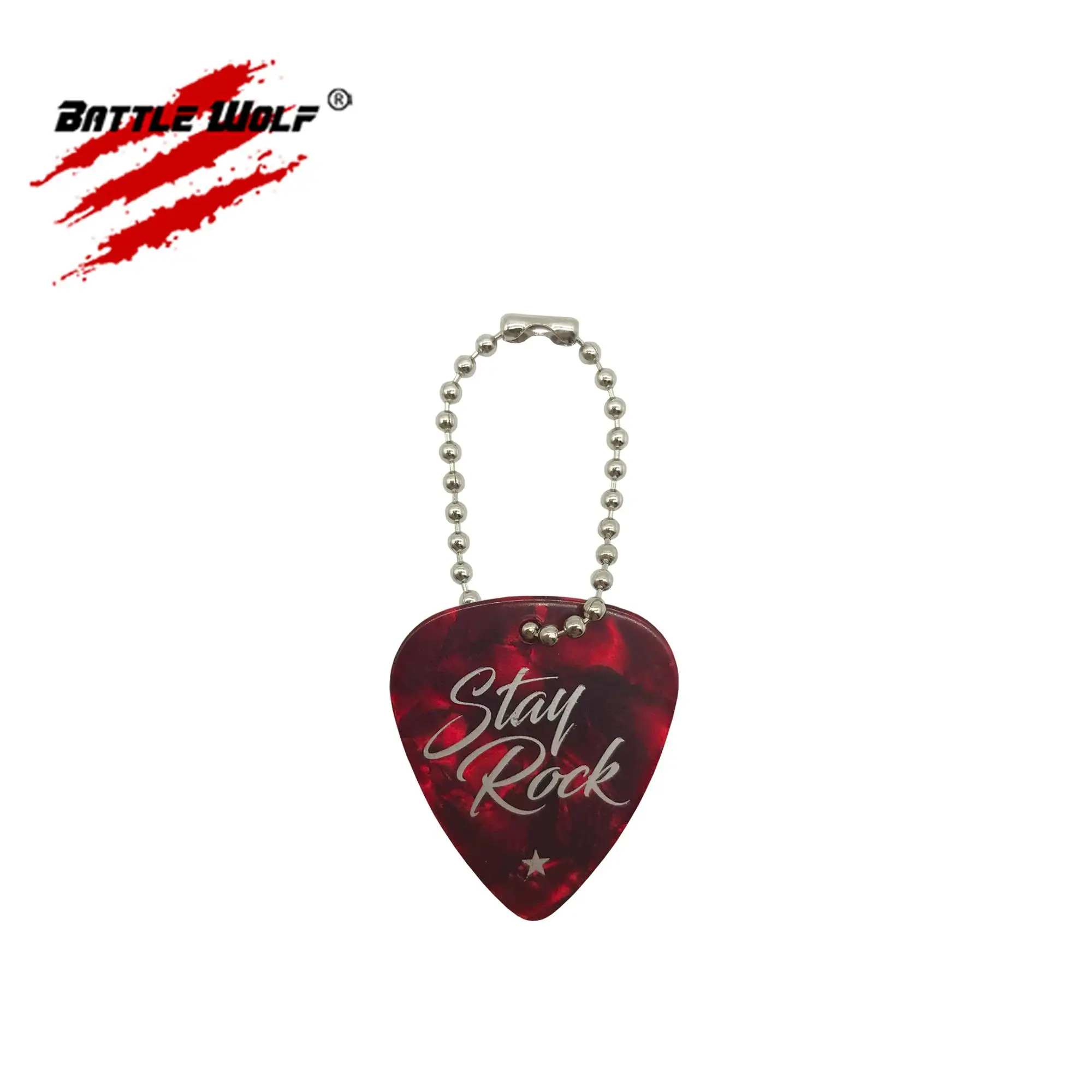 Custom Printing Design Guitar Pick Keychain Corporate Giveaways