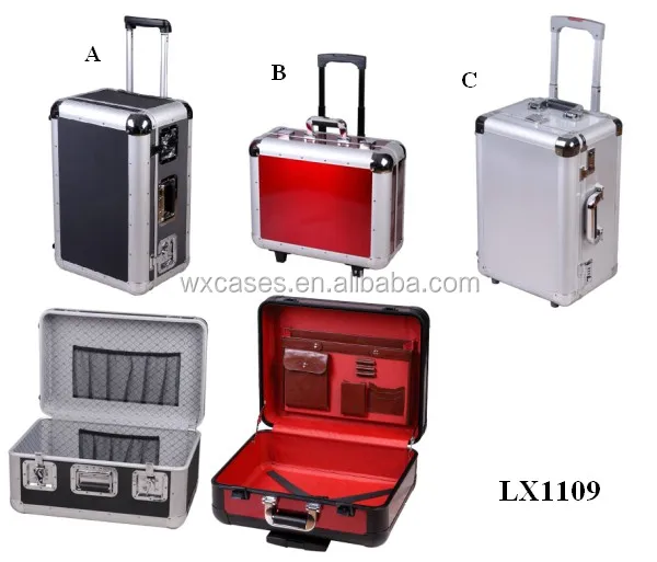Luxury aluminum trolley case with anodised gold aluminum frame wholesales  From Nanhai,Foshan,Guangdong,China