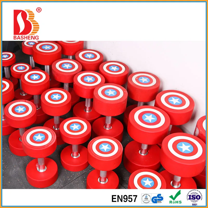 Оптовая продажа, гантели из искусственной кожи Капитана Америка