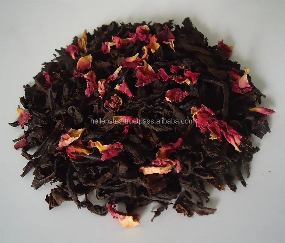 Rose Petal Black Tea, Loose Leaf | Red Rose Teas Black Tea 100% Natural Rose