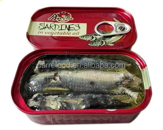 125g Canned Sardines in vegetables Oil sardines in 125g tinned sardines