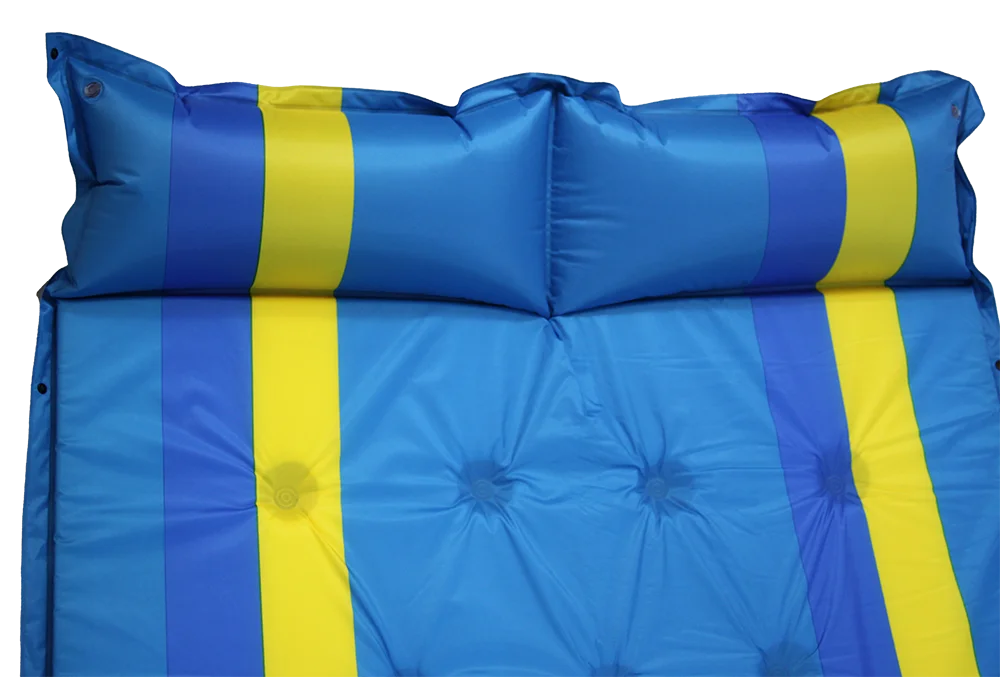 OUTDOOR CAMPING HIKING SPORTS ADVENTURE DOUBLE PERSON LARGE SELF INFLATABLE SLEEPING PAD CAMPING MAT WITH PILLOW